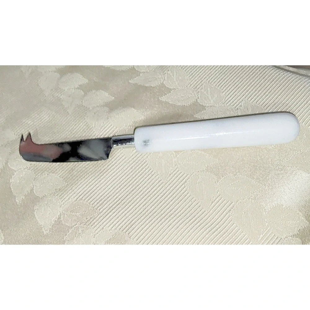 Cheese Knife solid Marble Handle Stainless Steel Curvy Blade 8